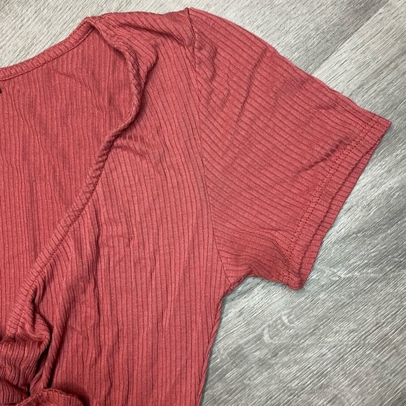 Urban Outfitters Short Sleeve Tie Front Bodycon Maxi Dress - Picture 6 of 8